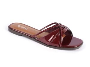 Simple Pink Slide Flats with Luxurious Touch