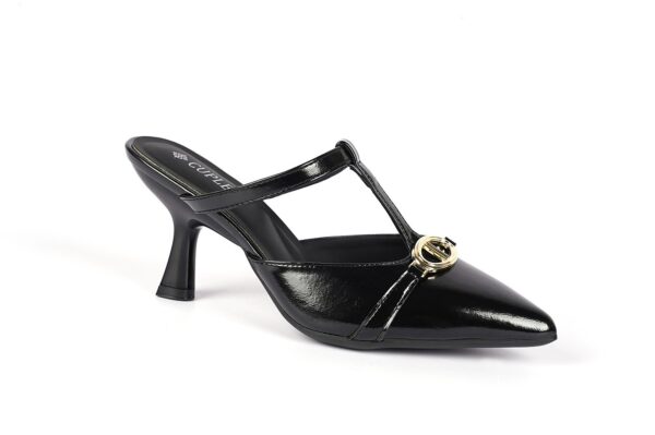 White Slingback Heel with Jewel Accent - Image 5