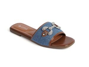 صنادل مسطحة بنية أنيقة بتصميم أنيق