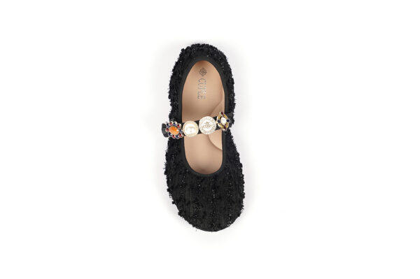 Brown Textured Flats with Stylish Embellishments - Image 6