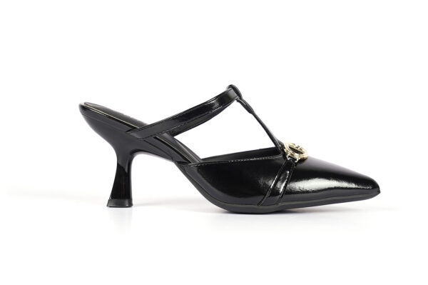 White Slingback Heel with Jewel Accent - Image 6