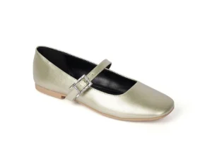 Classic Metallic Gold Flats with Sleek Finish