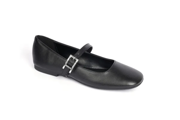Classic Metallic Gold Flats with Sleek Finish - Image 2