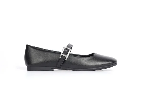 Classic Metallic Gold Flats with Sleek Finish - Image 3