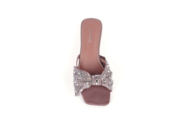 Metallic Pink Slide Flats with Luxurious Finish - Image 4