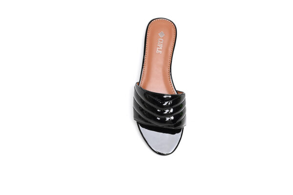 Elegant White Slide Flats with Quilted Pattern - Image 7