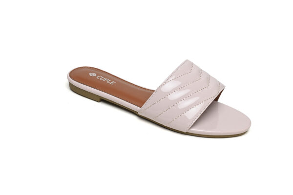 Elegant White Slide Flats with Quilted Pattern - Image 11