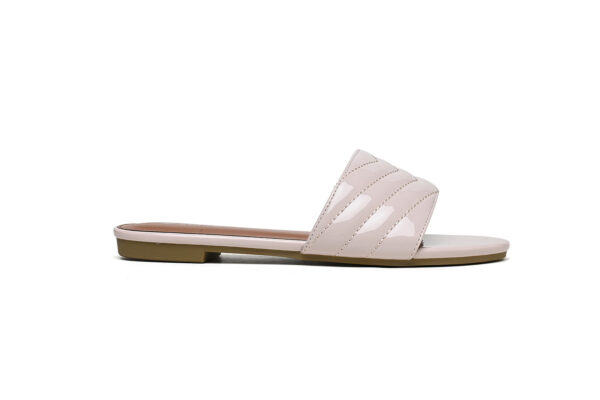 Elegant White Slide Flats with Quilted Pattern - Image 12