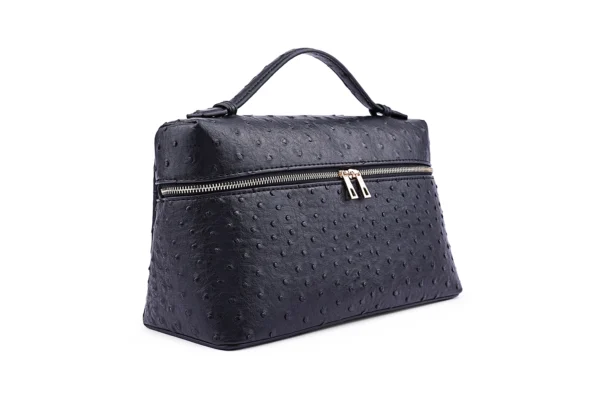 Black Textured Handbag for Women - Timeless Classic - Image 22