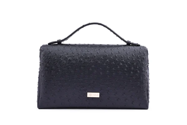 Black Textured Handbag for Women - Timeless Classic - Image 24