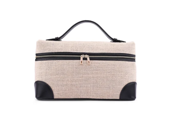 Textured Neutral Handbag with Top Handle - Practical & Chic - Image 2