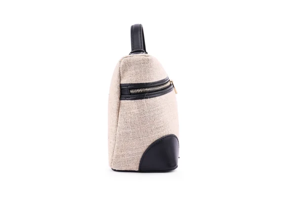 Textured Neutral Handbag with Top Handle - Practical & Chic - Image 4