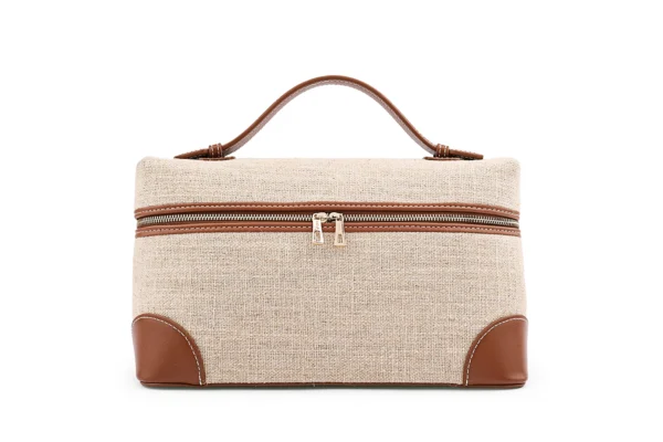 Textured Neutral Handbag with Top Handle - Practical & Chic - Image 7