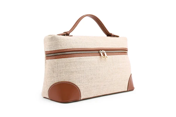 Textured Neutral Handbag with Top Handle - Practical & Chic - Image 8