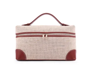 Textured Neutral Handbag with Top Handle - Practical & Chic