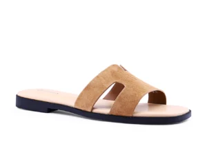 Tan Simple Strap Flats for Women - Classic Everyday Style
