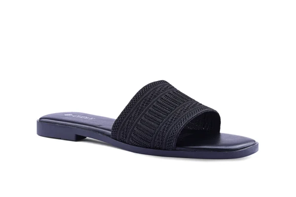 Brown Knit Strap Flats for Women - Breathable Summer Shoes - Image 5