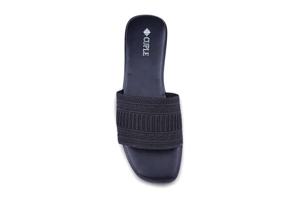 Brown Knit Strap Flats for Women - Breathable Summer Shoes - Image 6